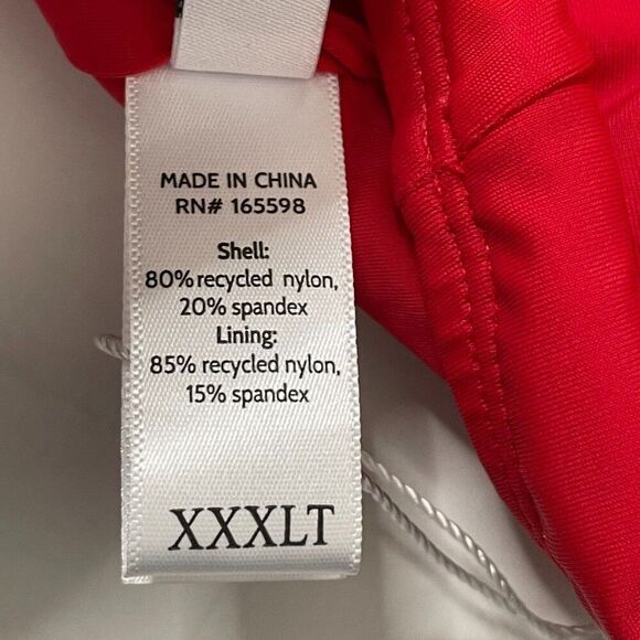 Andie Nantucket One Piece Swimsuit Women's 3X Long Tall Cherry Red One Shoulder - Picture 7 of 7